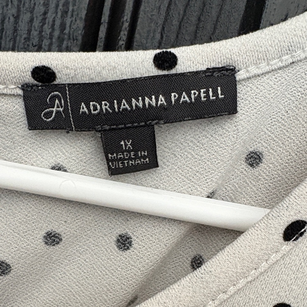 Adrianna Papell Black and White Polka Dot Tank Top - Picture 2 of 2